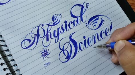 physics word calligraphy|How to Write PHYSICAL SCIENCE in Calligraphy art lettering.